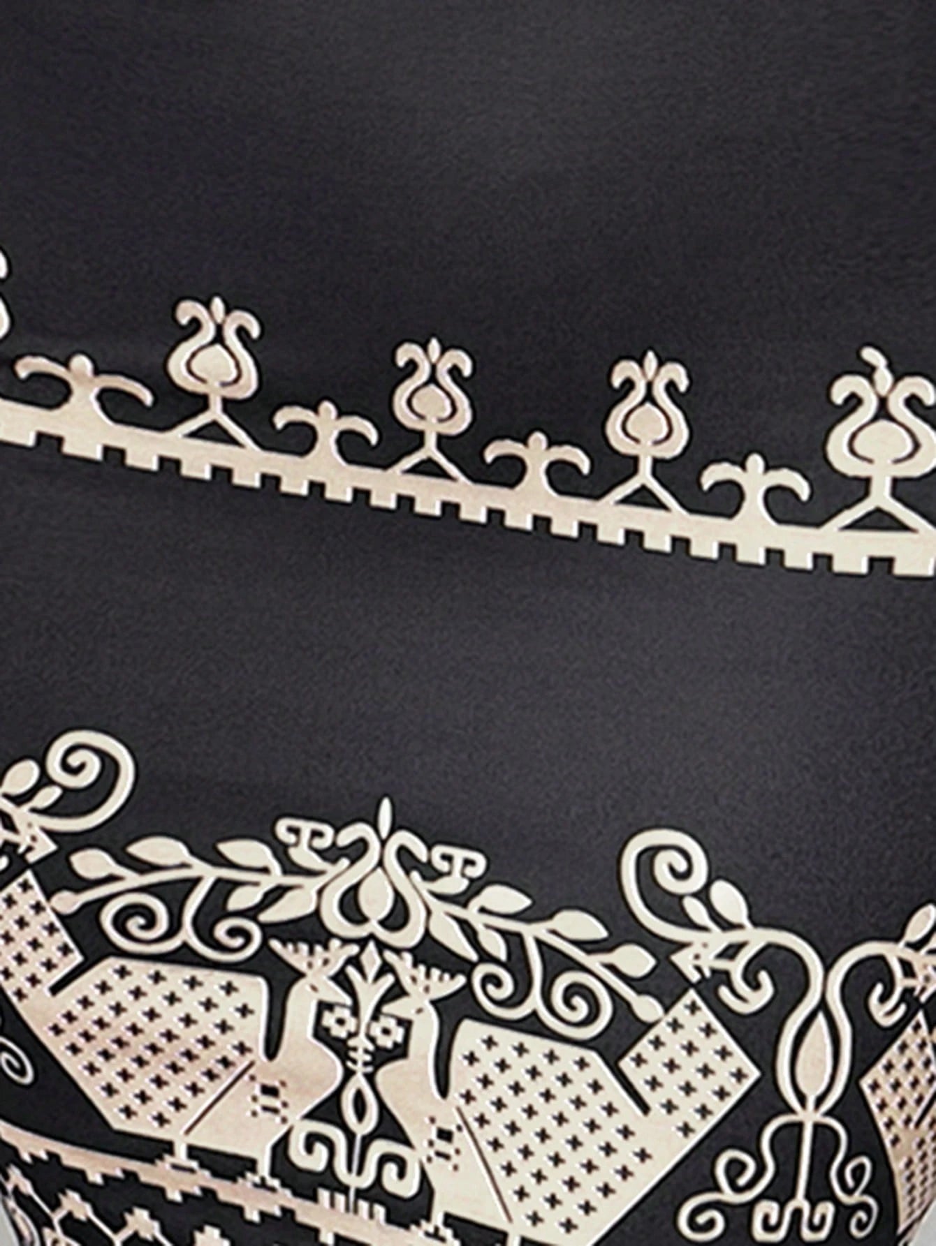 SHEIN Classic Women's Fashionable Printed Short Sleeve V-Neck Dress