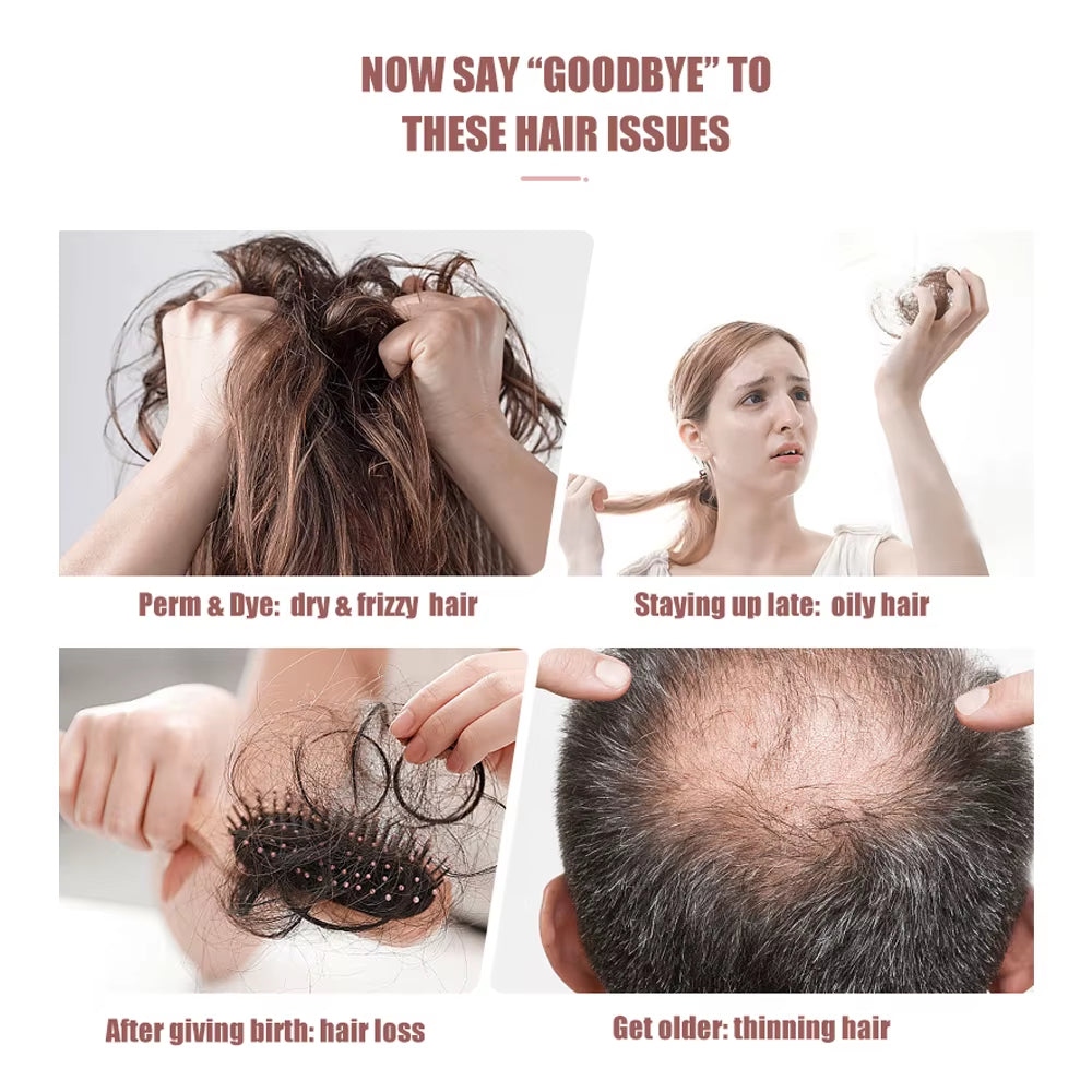 Electric Hair Care Comb Micro Current Massage Comb Hair Conditioner LED Colored Light Radio Frequency Hot Compress Scalp Care