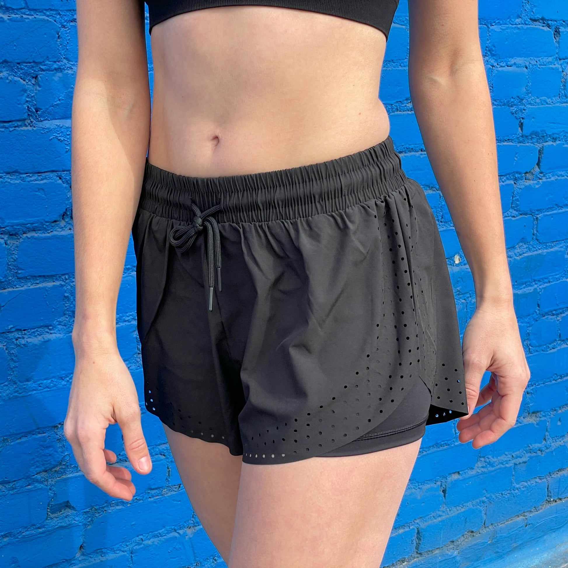 Jupitergear Arielle Athletic Shorts with Built-In Compression Liner for Working Out, Yoga and Running