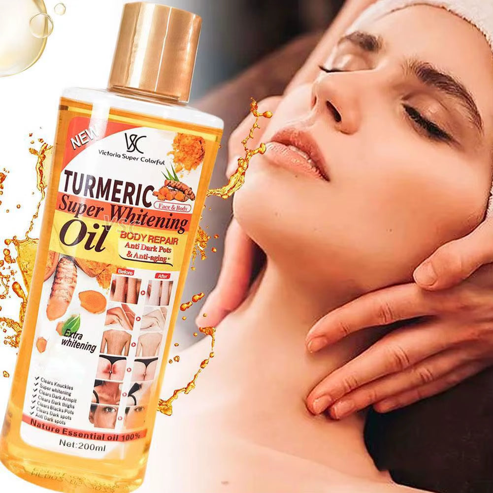 5Pcs Turmeric Essential Oil with for Skin Massage, Body Massage, Aromatherapy Hair Face Care anti Wrinkle Remove Dark Spots