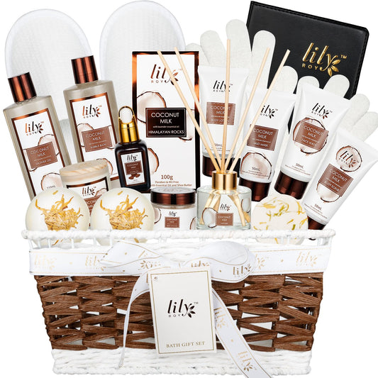 Elegant 18-Piece Bath and Body Gift Basket for Women - Spa Set for Self-Care, Ideal for Birthdays, Christmas, and Mother's Day
