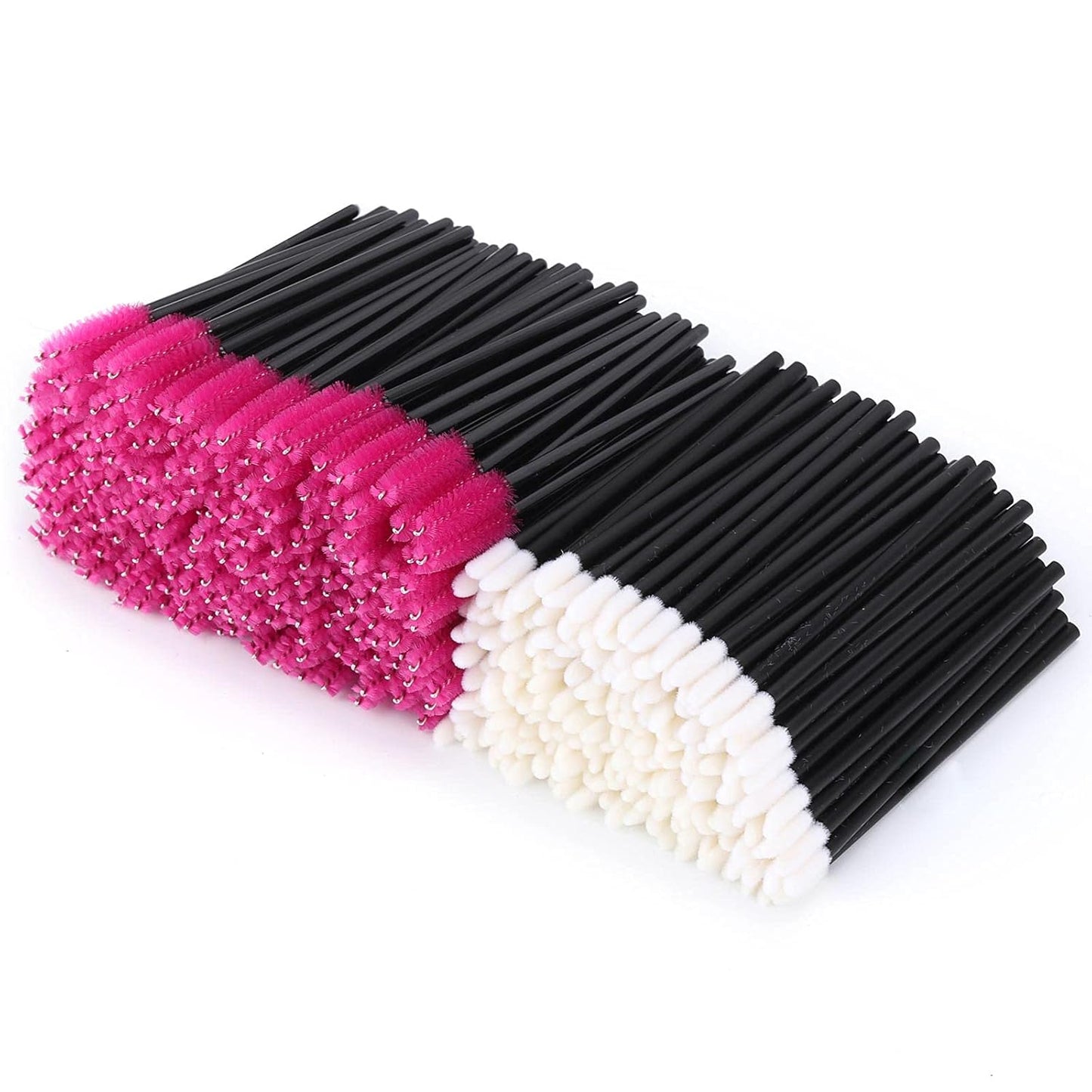 200 Disposable Mascara Wands and Lip Brushes - Lipstick and Lip Gloss Applicators for Eyebrow and Eyelash Extensions, Black