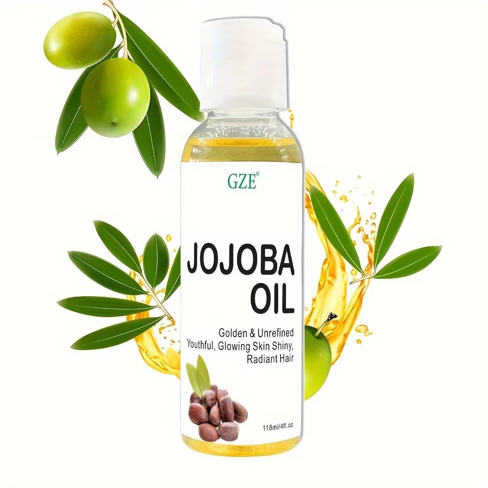 Organic Jojoba Oil, Pure Moisturizing Oil for Face, Hair, Skin & Nails | Natural Cold Pressed Hexane Free Carrier Oil