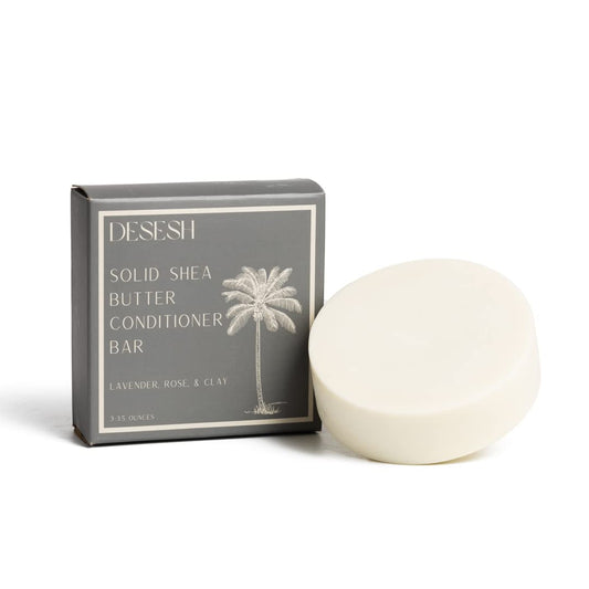 Shea Butter XL Solid Conditioner Bar - Handmade in the USA, Vegan, Cruelty-Free, Plastic-Free, Suitable for All Hair Types, with Natural Lavender, Rose, and Clay Ingredients