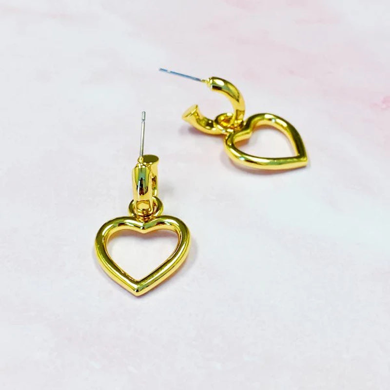 Love from Milan Heart Drop Earrings