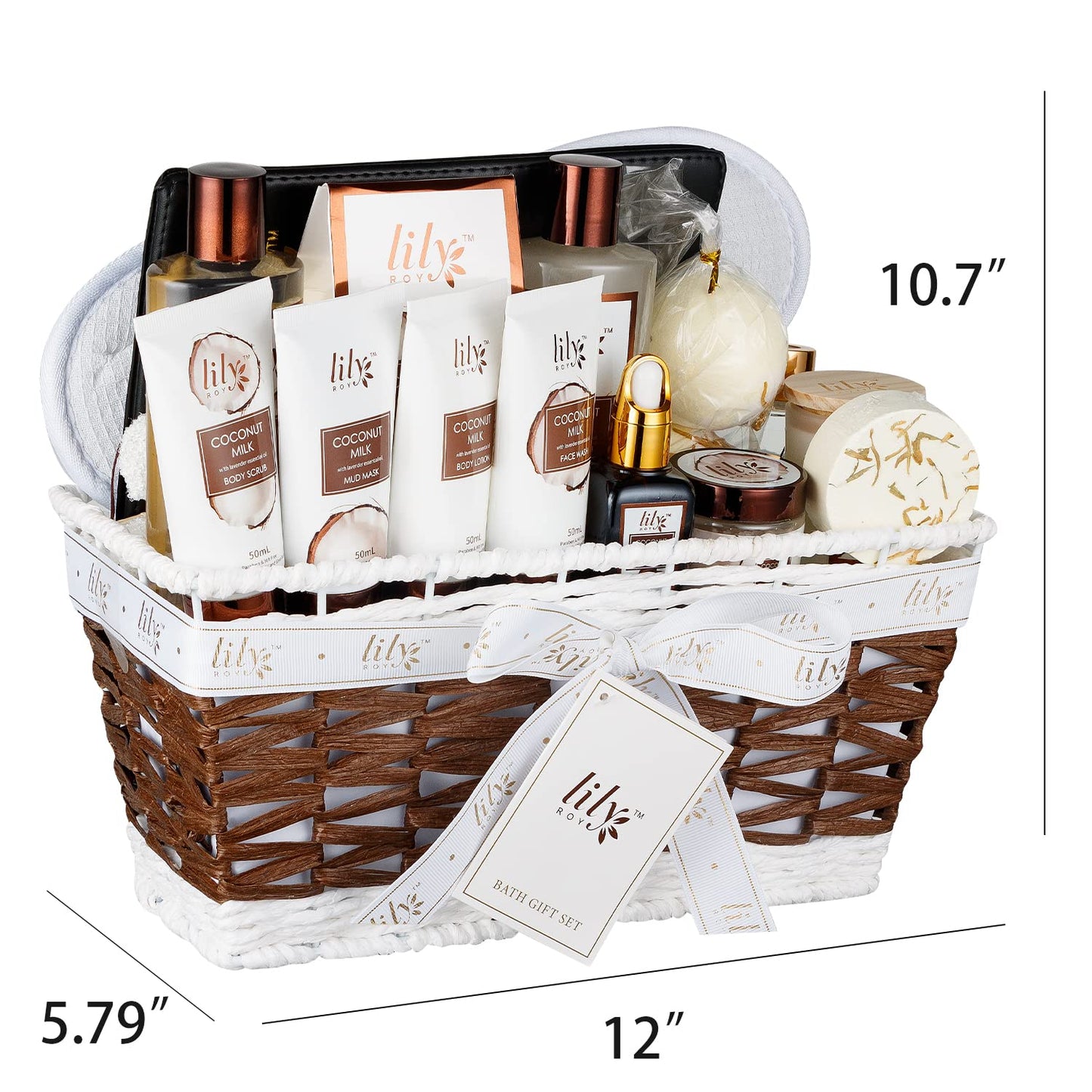 Elegant 18-Piece Bath and Body Gift Basket for Women - Spa Set for Self-Care, Ideal for Birthdays, Christmas, and Mother's Day
