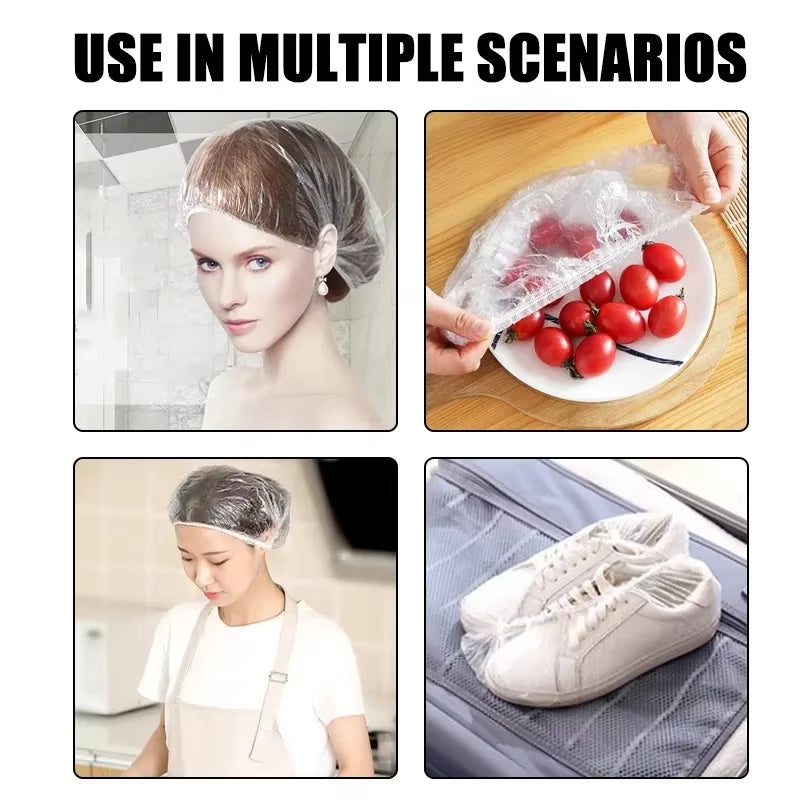 Shower Cap Sauna Disposable Transparent Bonnets Silk Bonnet Beauty Satin Hat Hair Night Hairstyles Sleep Personal Care Bath Home