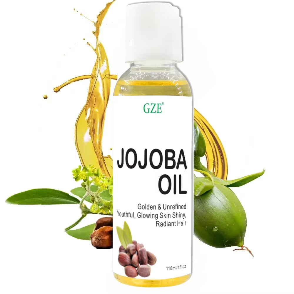 Organic Jojoba Oil, Pure Moisturizing Oil for Face, Hair, Skin & Nails | Natural Cold Pressed Hexane Free Carrier Oil