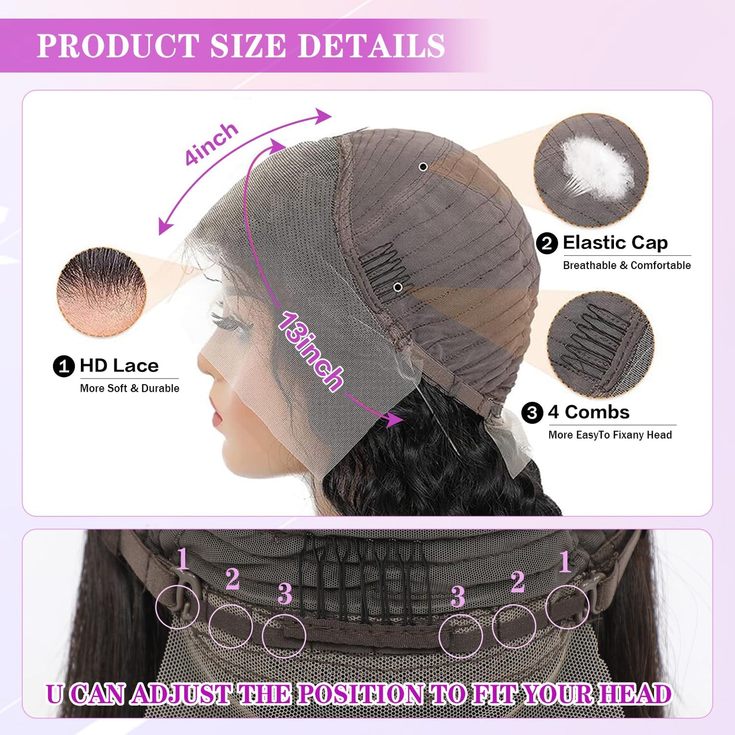 Ombre Lace Front Human Hair Wig - Pre-Plucked 1B/27 Highlights, 180 Density, 13X4 Body Wave, Glueless, 20 Inch