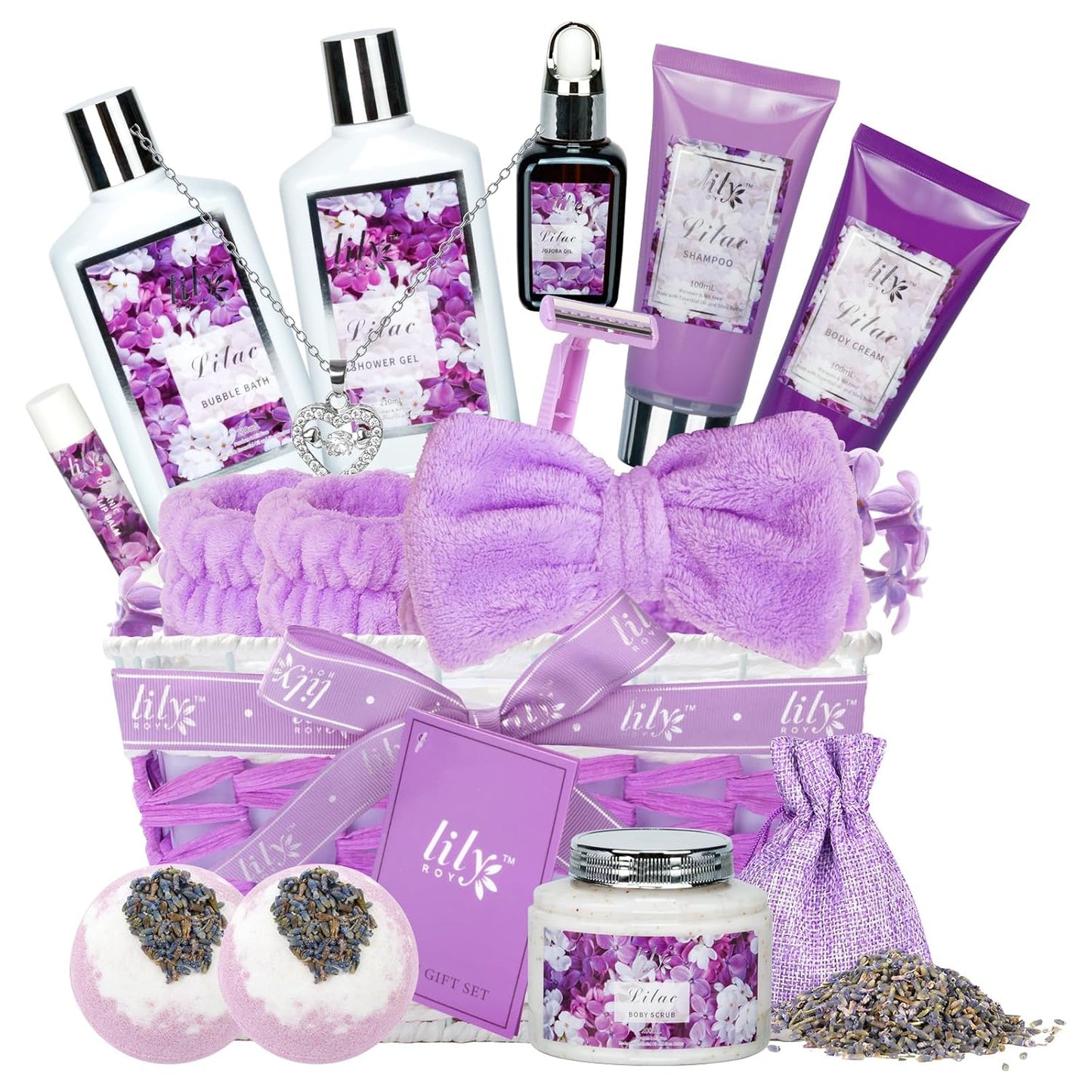 Elegant 18-Piece Bath and Body Gift Basket for Women - Spa Set for Self-Care, Ideal for Birthdays, Christmas, and Mother's Day