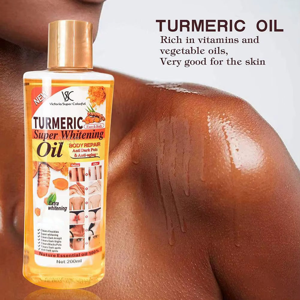 5Pcs Turmeric Essential Oil with for Skin Massage, Body Massage, Aromatherapy Hair Face Care anti Wrinkle Remove Dark Spots