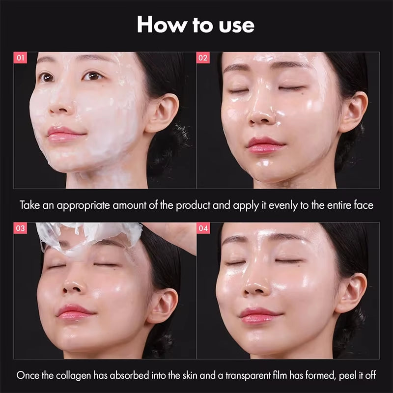 New Collagen Wrapping Mask Peel off Facial Mask for Elasticityv Hydrating Glow Glass Skin Face Moisturizer Korean Skin Care 50Ml