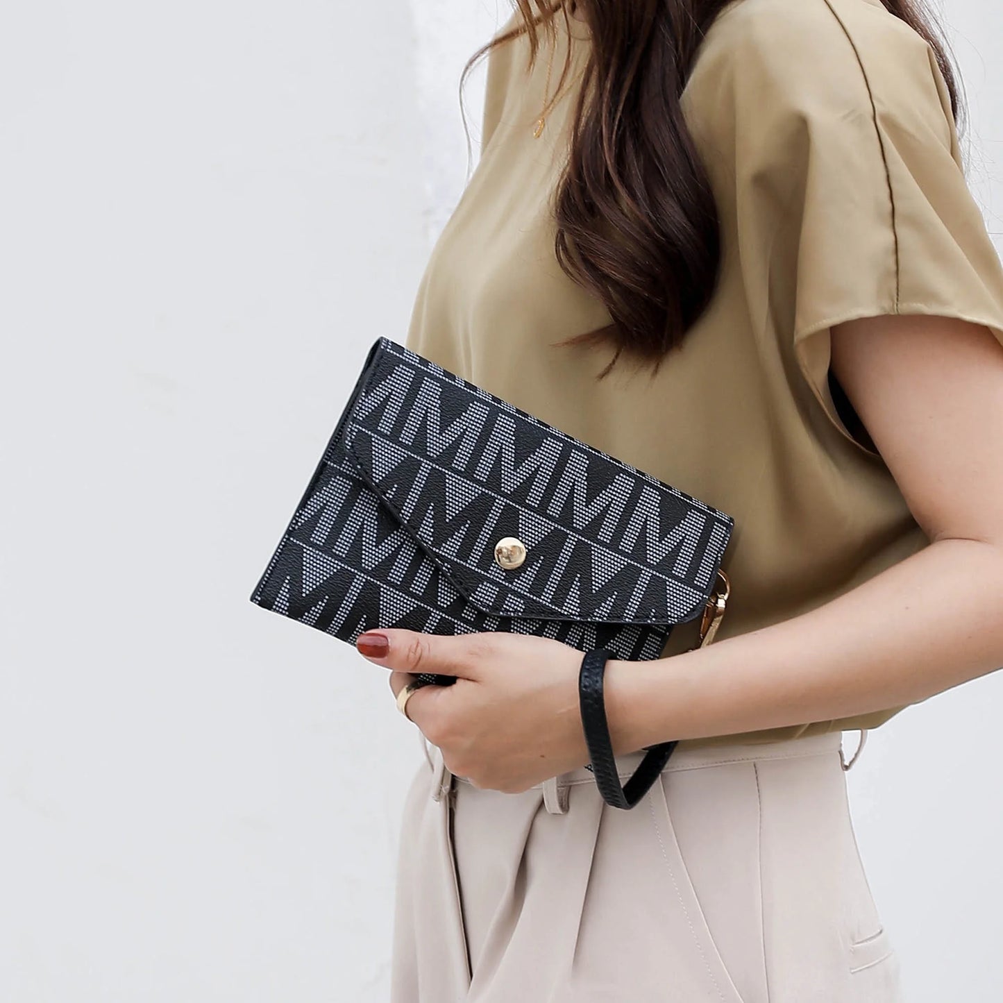 Marimar Women's Tote Bag Set with Pouch and Wristlet - Signature 4 Piece Set by Mia K in Red