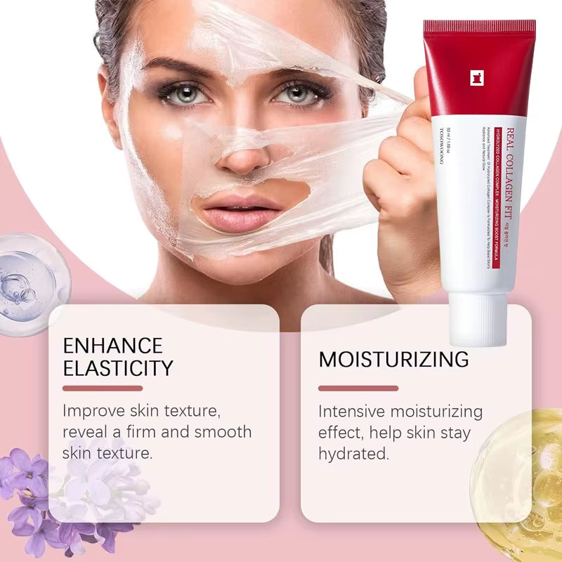 New Collagen Wrapping Mask Peel off Facial Mask for Elasticityv Hydrating Glow Glass Skin Face Moisturizer Korean Skin Care 50Ml