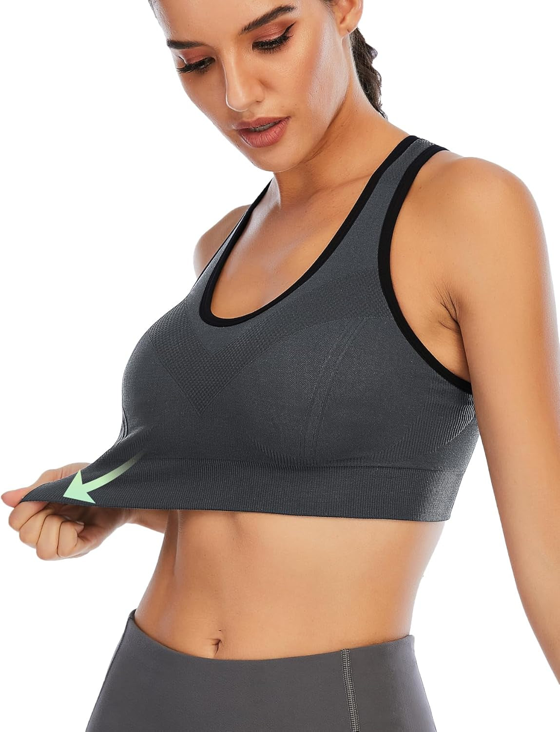 Women's Padded Sports Bra - Supportive Strappy Criss-Cross Yoga Bra, 3-Pack Athletic Workout Bras