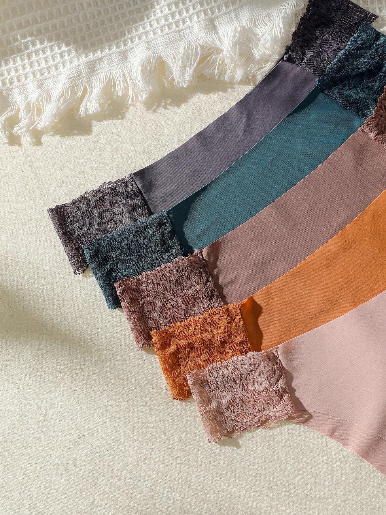 5-Pack Contrast Lace Panty Set