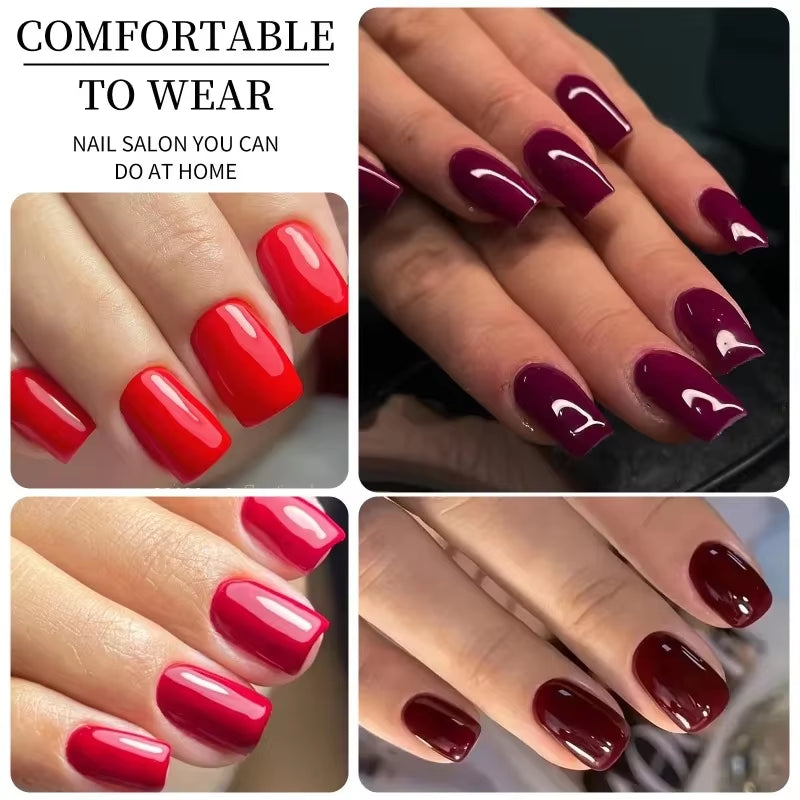 96Pcs/Box Matte Coffin Press on Nail Full Cover False Nails Mixed Size Solid Color Extension Oval Capsule Almond DIY Accessorie