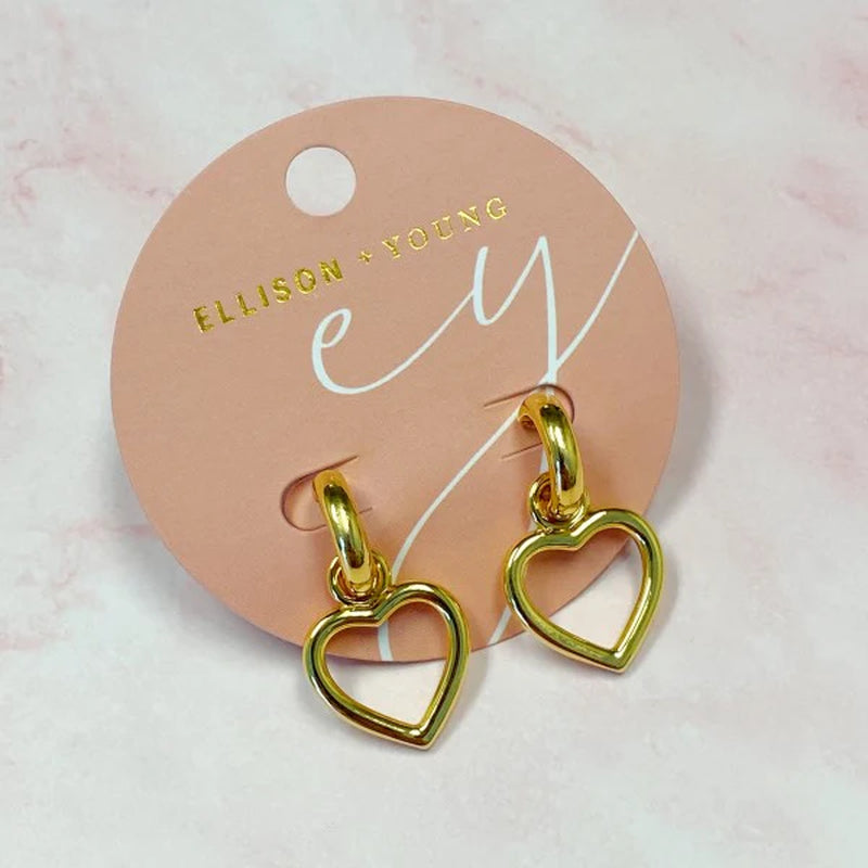 Love from Milan Heart Drop Earrings