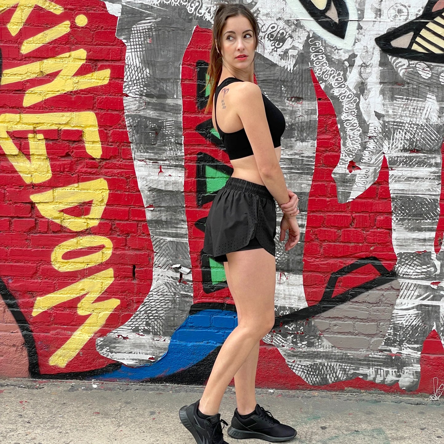 Jupitergear Arielle Athletic Shorts with Built-In Compression Liner for Working Out, Yoga and Running