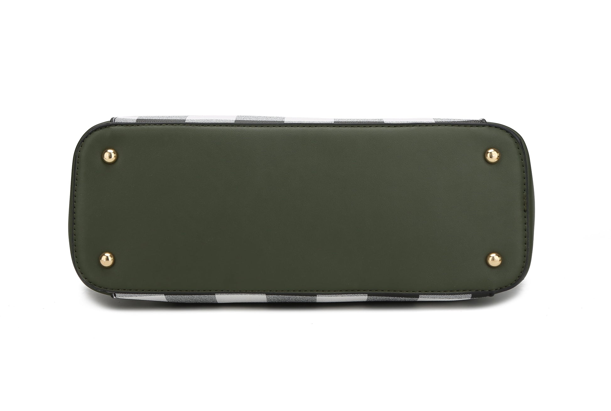 Bonita Checker Women's Tote Bag and Wristlet Wallet Set, Vegan Leather, Cognac