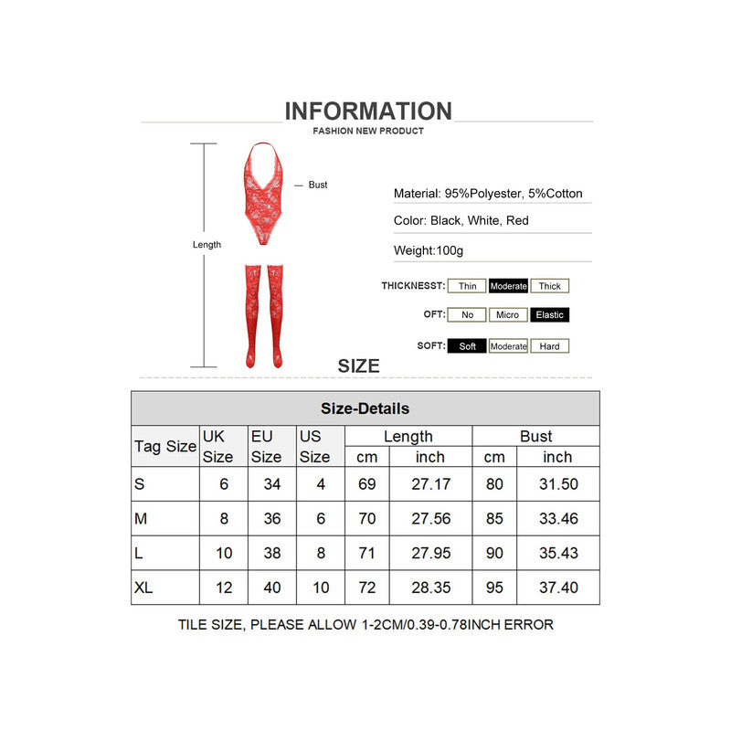 Plus Size Women's Lace Babydoll Lingerie Nightwear Bodysuit Dress