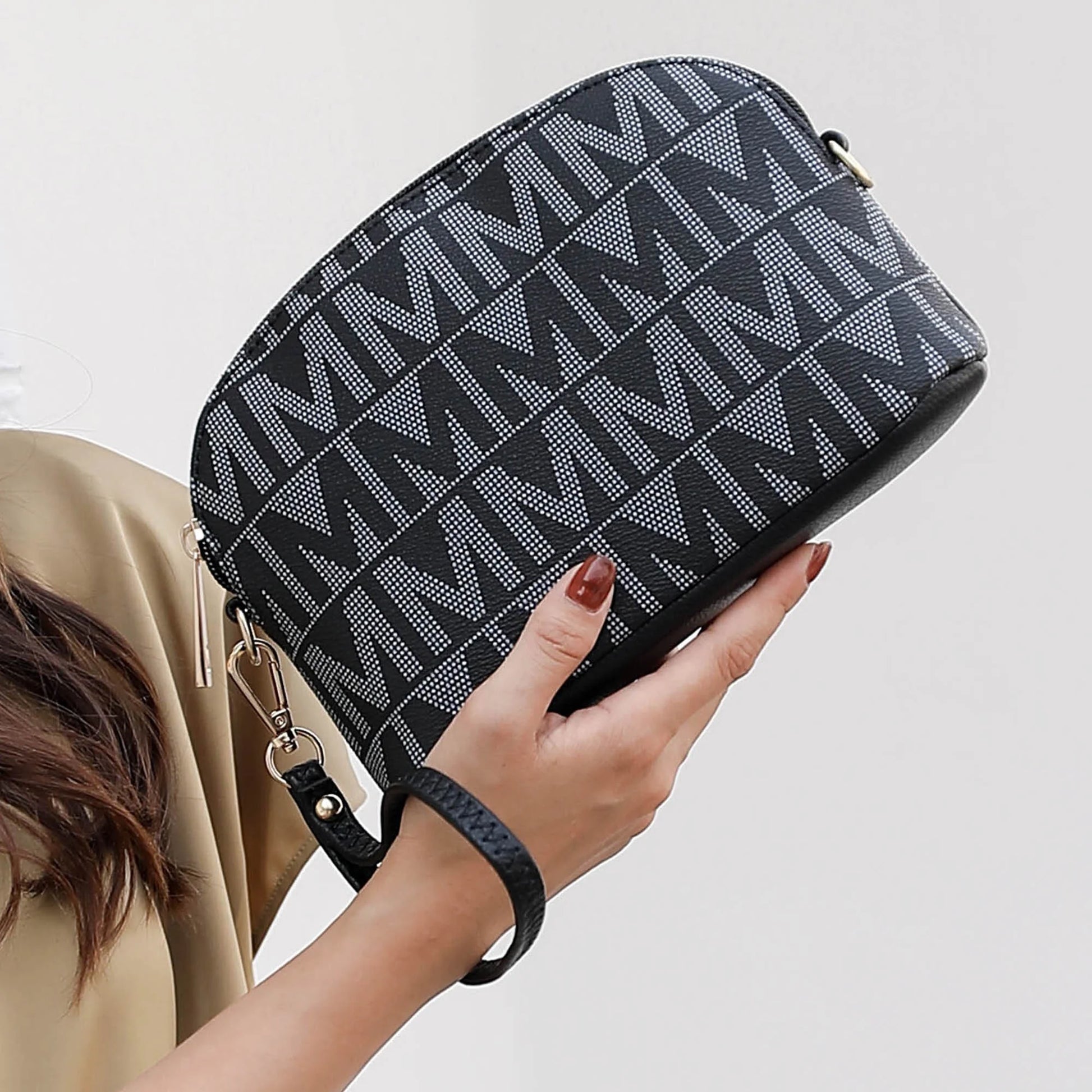 by Mia K. Marimar Women's Navy Blue Tote Bag Set with Pouch and Wristlet - 4 Pieces