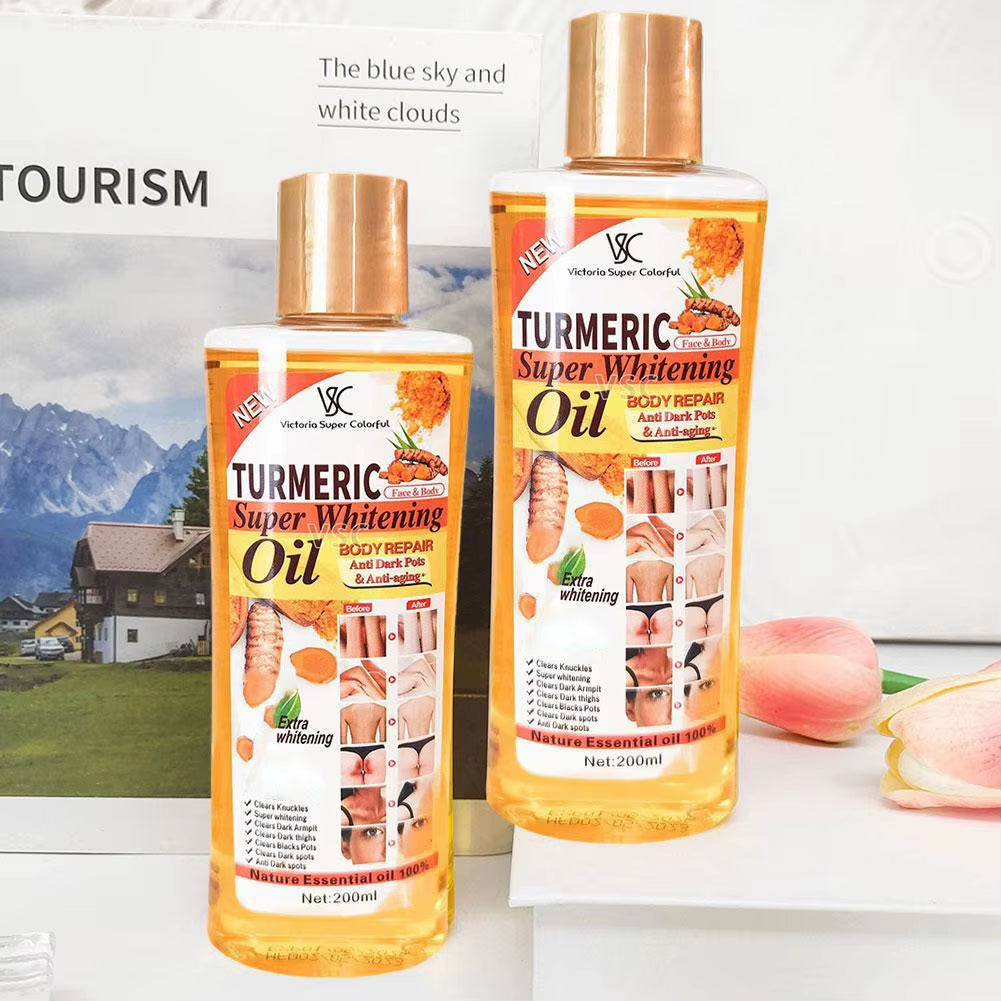 5Pcs Turmeric Essential Oil with for Skin Massage, Body Massage, Aromatherapy Hair Face Care anti Wrinkle Remove Dark Spots