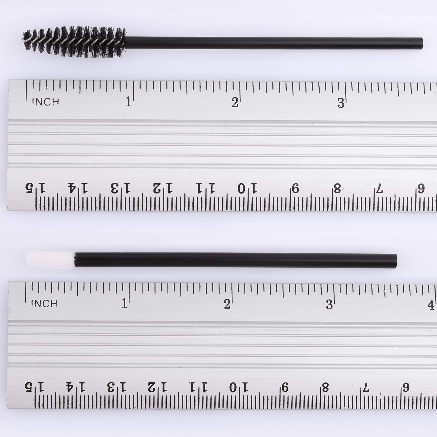 200 Disposable Mascara Wands and Lip Brushes - Lipstick and Lip Gloss Applicators for Eyebrow and Eyelash Extensions, Black