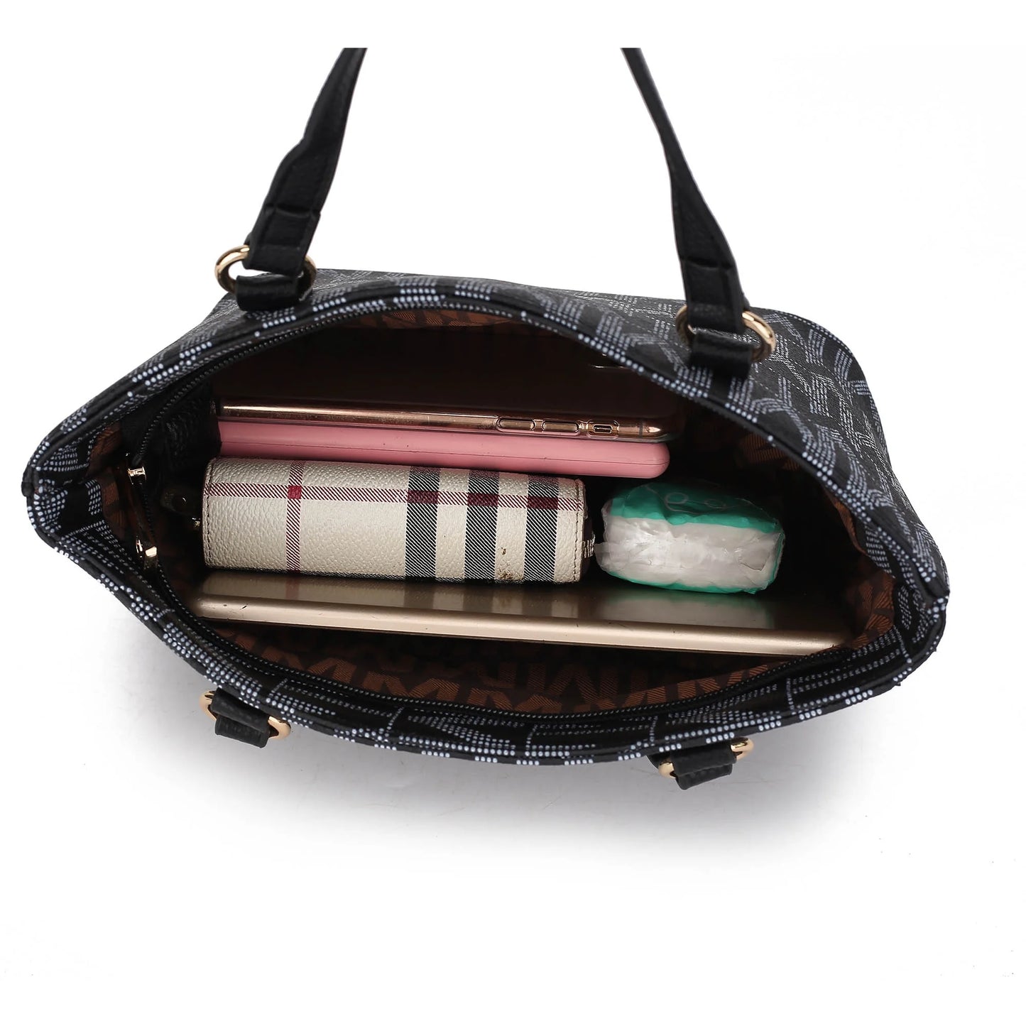 Marimar Women's Tote Bag Set with Pouch and Wristlet - Signature 4 Piece Set by Mia K in Red