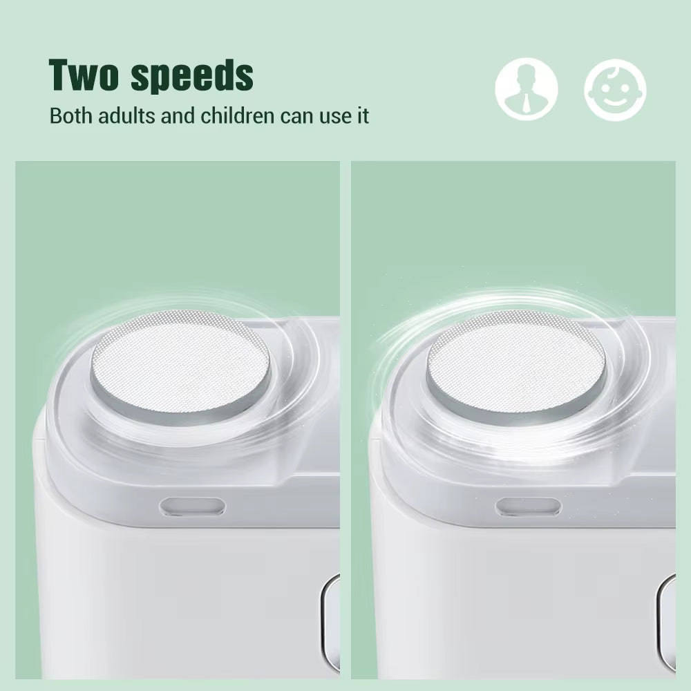 2-in-1 Electric Automatic Nail Clipper and Polisher for Adults and Infants with Integrated Light