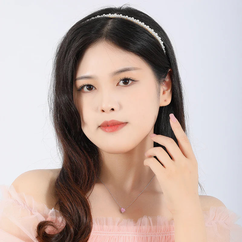 Heart Cut Pink Zircon Necklace