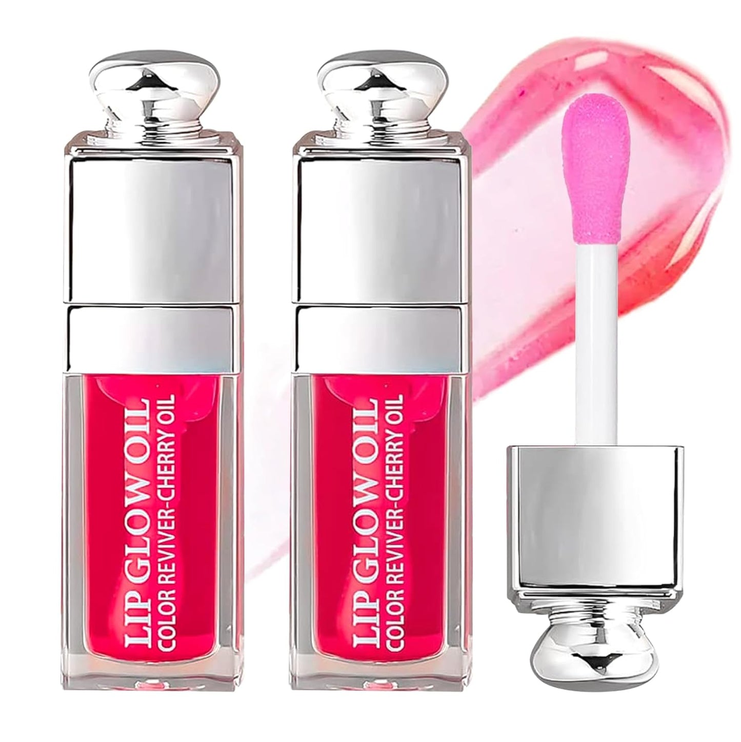 4-Piece Lip Oil Set: Moisturizing Transparent Gloss with Fruit Flavors, Hydrating Roll-On Plumping Gloss, Long-Lasting Non-Sticky Shine - Perfect Makeup Gift Kit