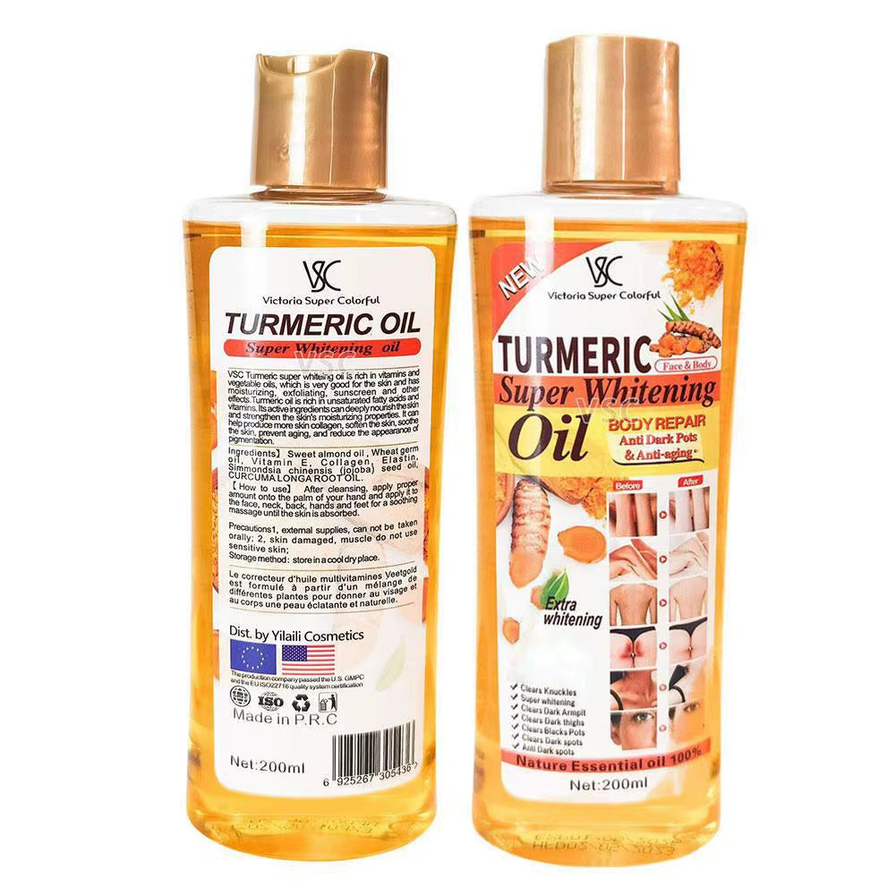 5Pcs Turmeric Essential Oil with for Skin Massage, Body Massage, Aromatherapy Hair Face Care anti Wrinkle Remove Dark Spots