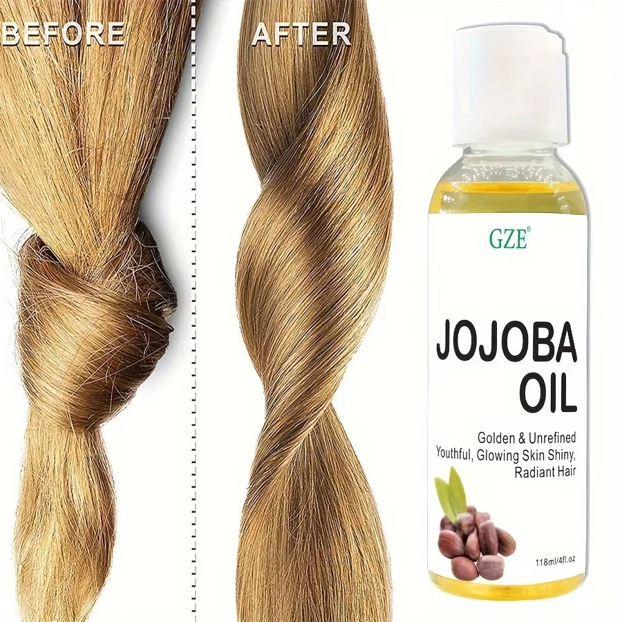 Organic Jojoba Oil, Pure Moisturizing Oil for Face, Hair, Skin & Nails | Natural Cold Pressed Hexane Free Carrier Oil