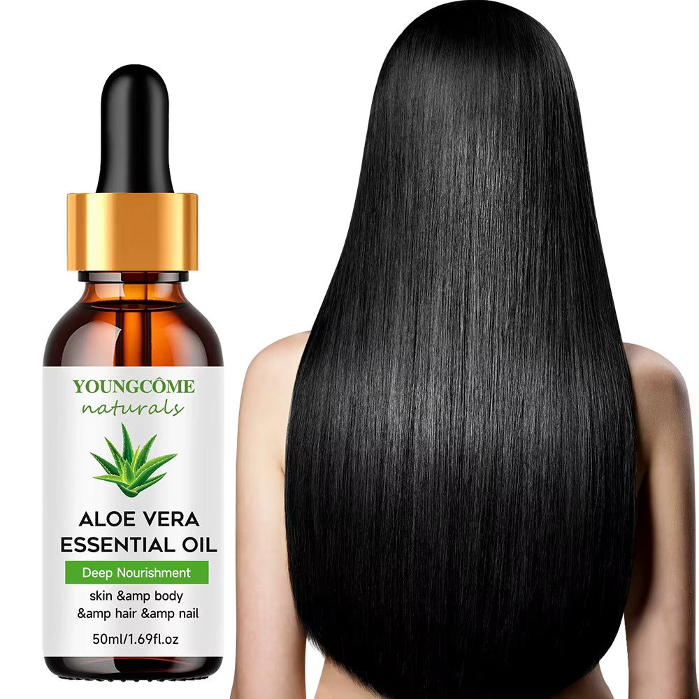Pure Aloe Vera Moisturizing Essential Oil Nourishes the Skin, Body, Hair, and Nails,Healthy Hair,Revitalizes Hair'S Beauty