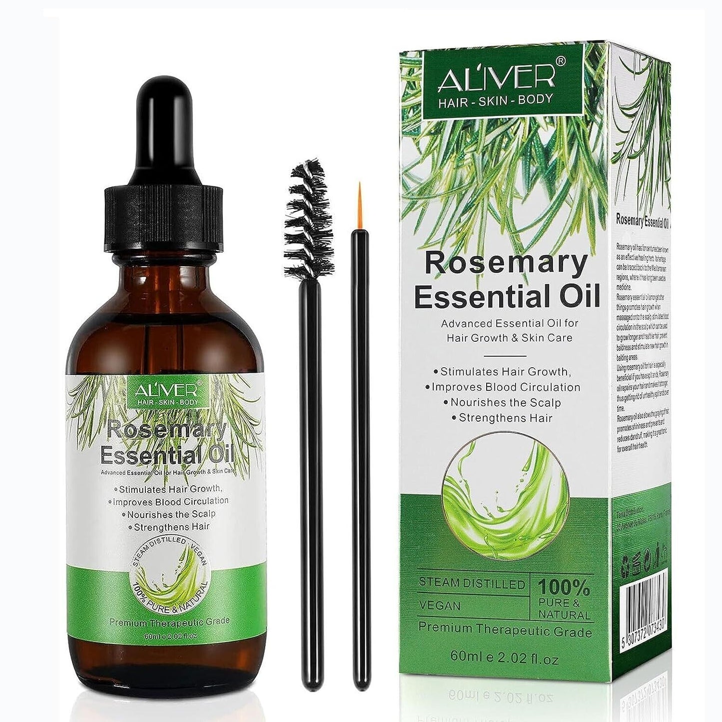Rosemary Essential Oil for Hair Growth - 100% Pure and Natural, Ideal for Aromatherapy