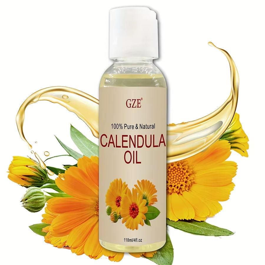Calendula Oil - Calendula Officinalis Flower Extract – Infused -Benefits for Skin, Nails, Hair, Face, Body- SHORT LIFE