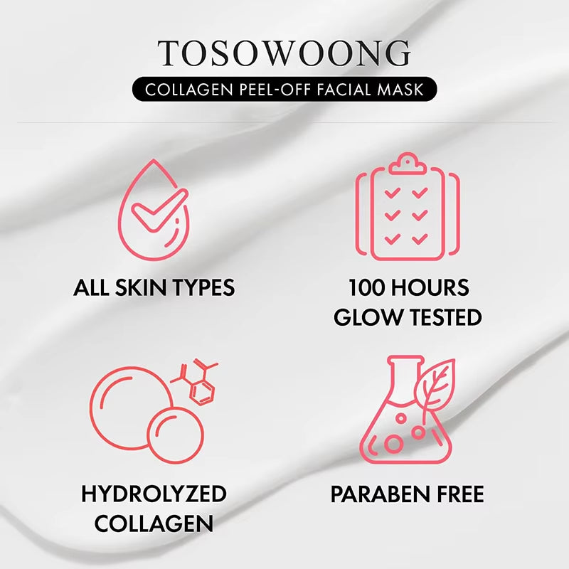New Collagen Wrapping Mask Peel off Facial Mask for Elasticityv Hydrating Glow Glass Skin Face Moisturizer Korean Skin Care 50Ml