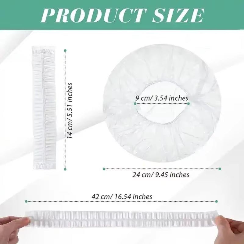 Shower Cap Sauna Disposable Transparent Bonnets Silk Bonnet Beauty Satin Hat Hair Night Hairstyles Sleep Personal Care Bath Home