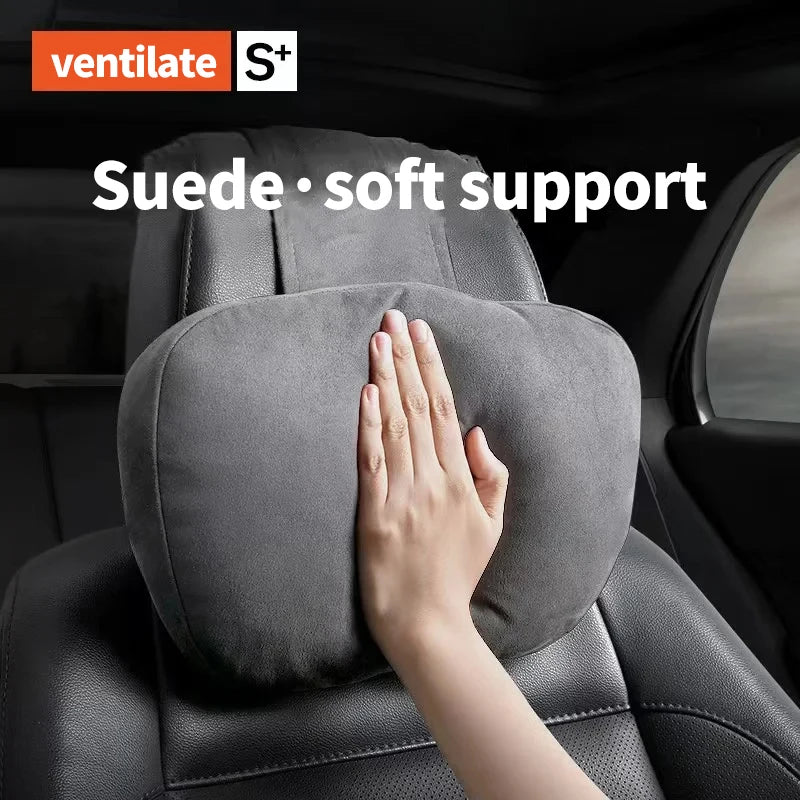Car Neck Pillow Car Seat Headrest Pillow Auto Memory Cotton Protector Cushion for Universal Car Head Support for Gaming Chair